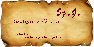 Szolgai Grácia névjegykártya